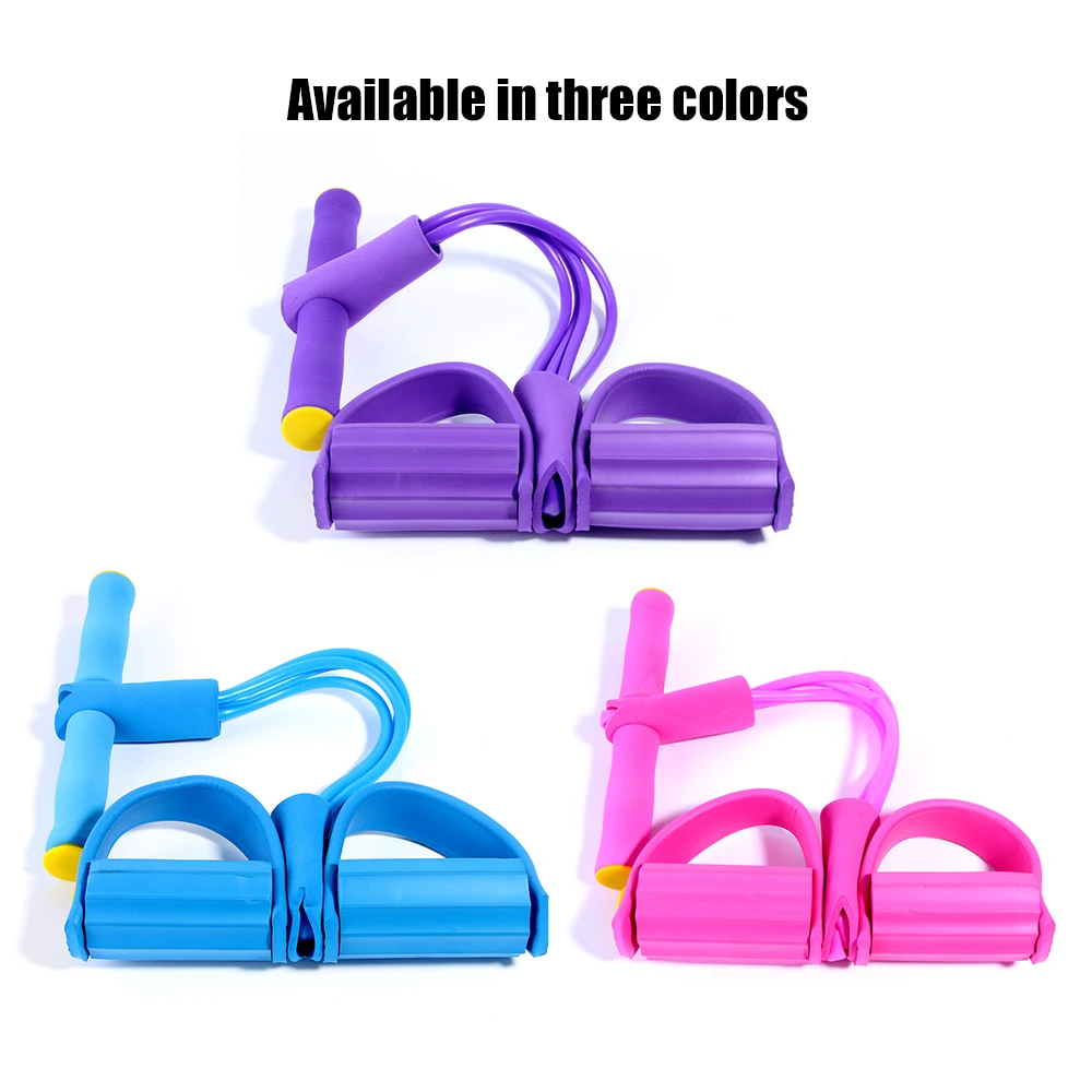

Tension Rope 4 Tube Pedal Yoga Resistance Exerciser Gym Abdominal Fitness Equipment Pull Rope Elastic Training Tubing