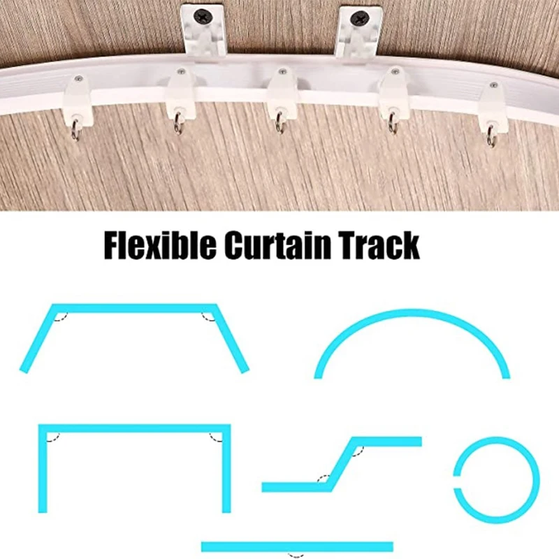 

Гибкая изогнутая направляющая для занавесок, гибкое крепление для окон, 5 метров