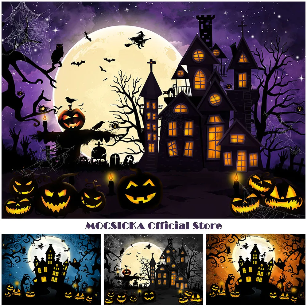 

Фон для фотосъемки Хэллоуин Ночная Вечеринка искусственная голова страшная Тыква фонарь украшение фон фотостудия стенд реквизит