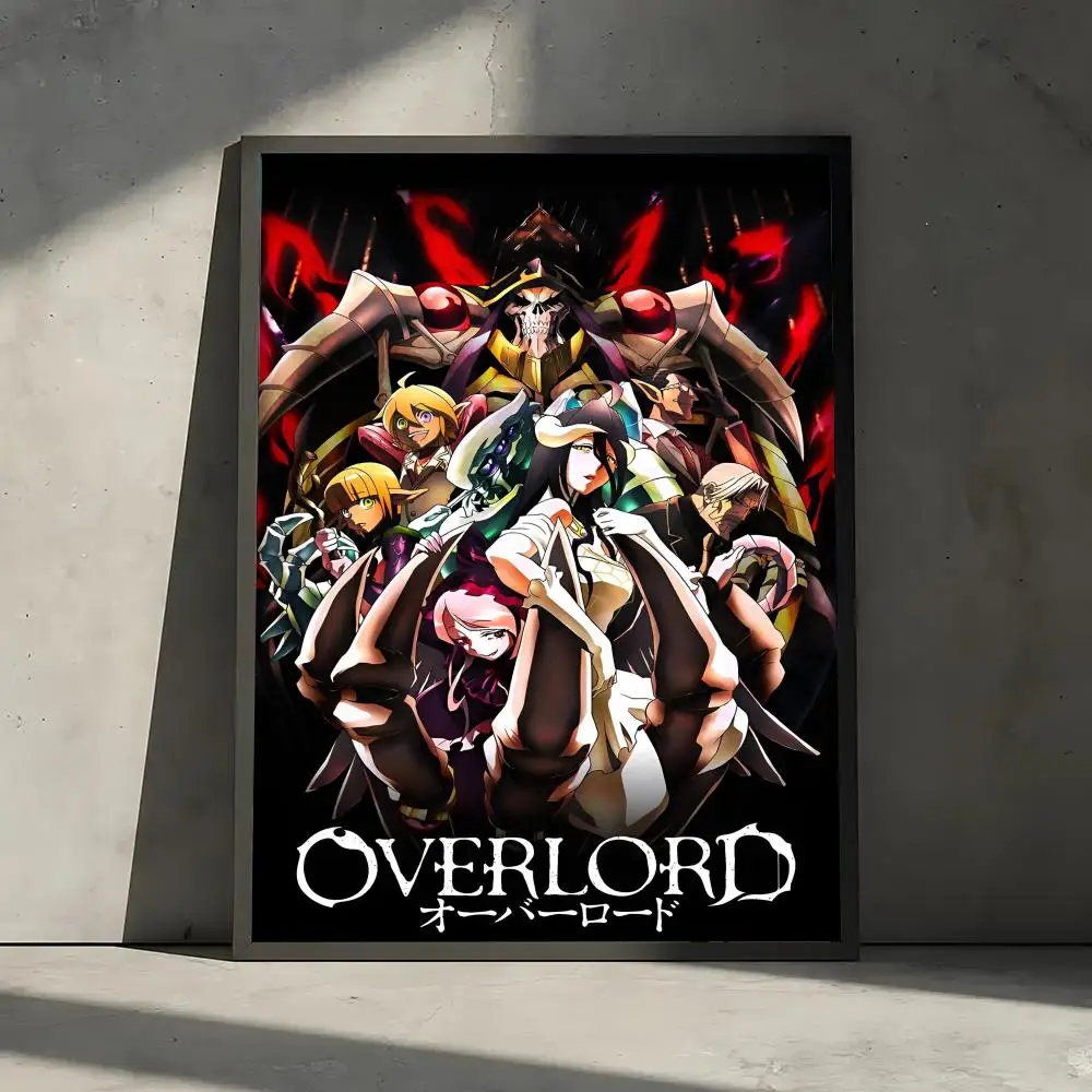 Фото Аниме-постер Overlord для декора стен комнаты, водонепроницаемые наклейки для украшения дома, бара, спальни №4