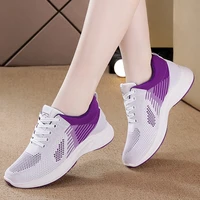 2022 news women platform breathable running shoes girls sneakers casual mesh sports women vulcanized comfort shoes sneaker