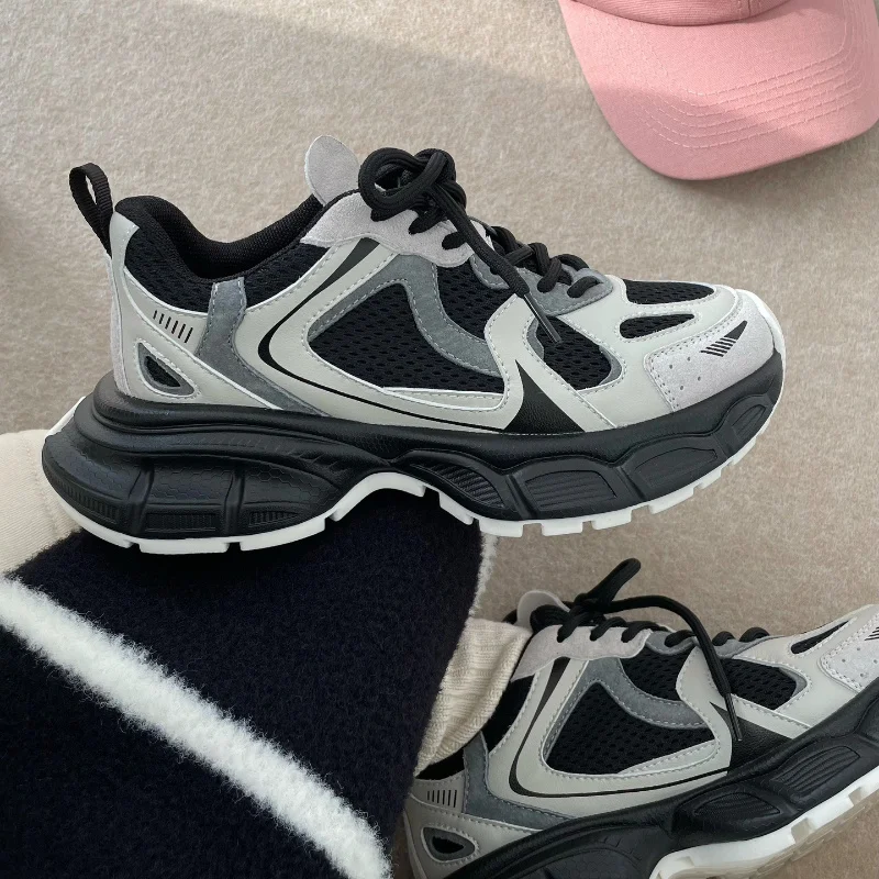 

Женские кроссовки на массивной подошве, черные или белые кроссовки, спортивная обувь для женщин, 2023