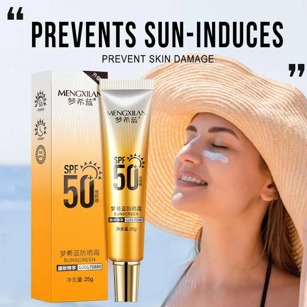 

Солнцезащитный крем SPF50 для лица и тела, защита от УФ-лучей, водостойкий, защита от потливости, изоляция, Осветляющий, увлажняющий Sun Screen 25g