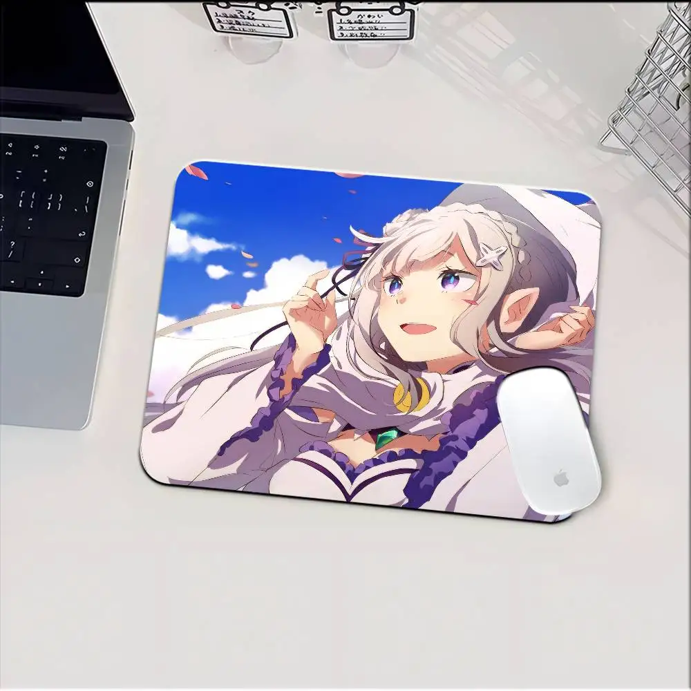 Фото Коврик для мыши Anime Re Zero Starting Life In Another World Small LockEdge для геймеров, прямоугольный, противоскользящий, резиновый, для компьютерного стола №1