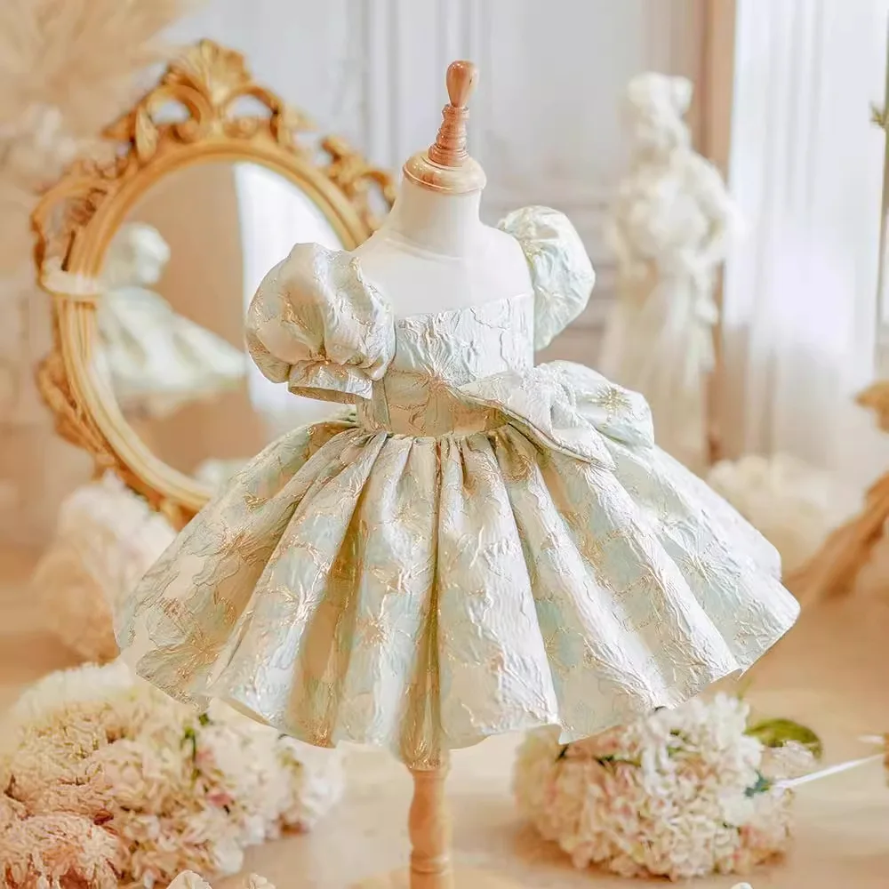 Детское платье принцессы детское свадебное с цветочным рисунком детский день