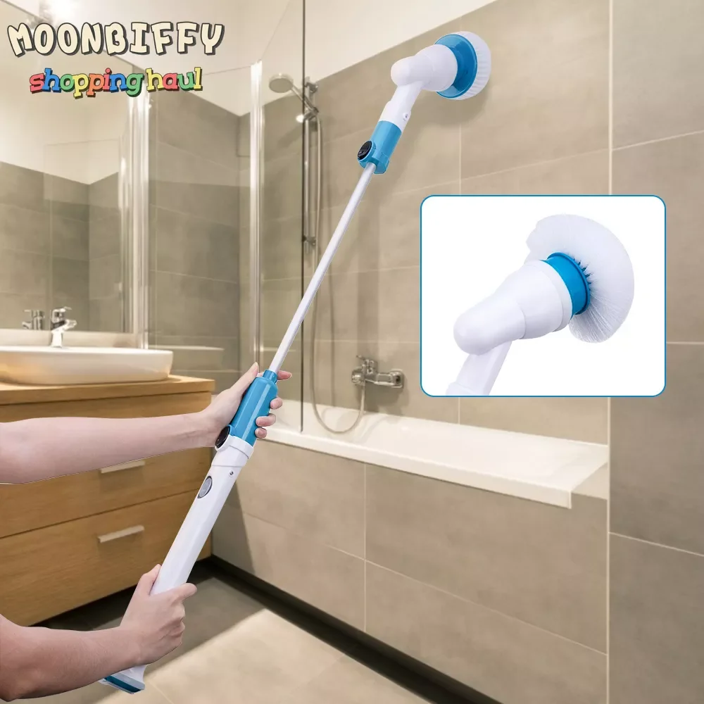 

NEW2023 Cleaning Turbo Scrub Brush Adjustable Waterproof Cleaner Wireless Charging Clean Bathroom Kitchen Cleaning Tools Set