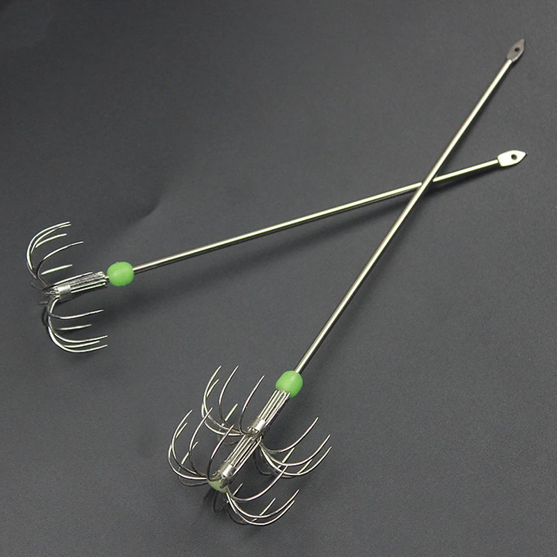 

Двухслойный крючок для зонта из нержавеющей стали, рыболовные джиг-Крючки для кальмара, осьминога, Аксессуары для рыбалки