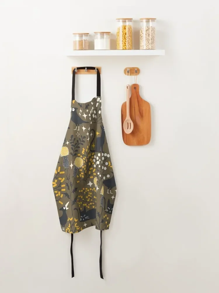 Фартук с рисунком черной кошки и вороны парикмахерский фартук настраиваемый для