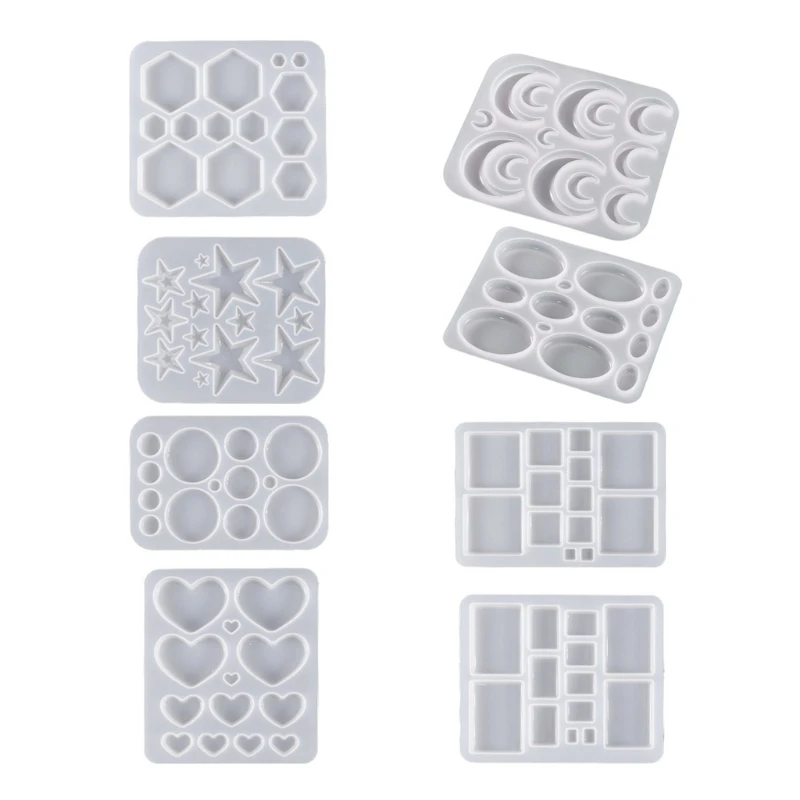 

41QC 3D Earring Pendant Epoxy Resin Casting Mould DIY Jewelry Making Accessories