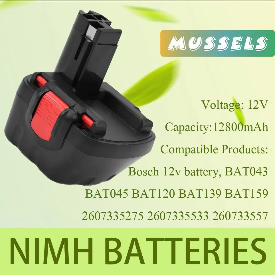 

12800mAh BAT411 Compatible with Bosch 12 V battery GBA12V30 BAT420 BAT411A BAT412 2607336013 2 60733 60 Li-ion battery pack
