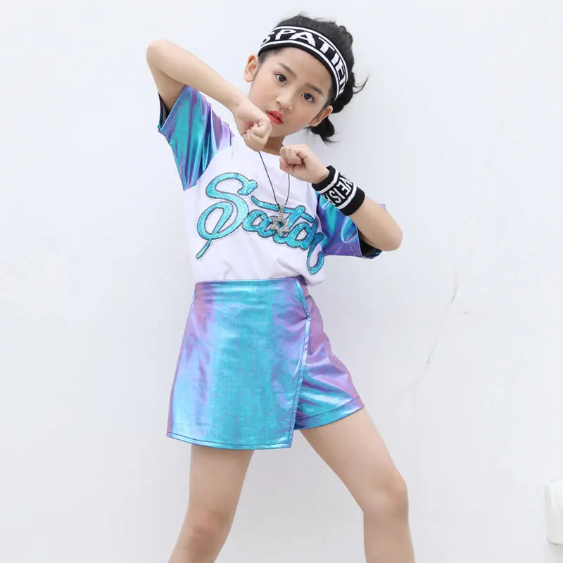 

Cheerleader Hip Hop Clothes Kids Performance Streetwear for Dancing Jazz Suit Boys Jazz Dance Costume Girl Modern Stage Wear