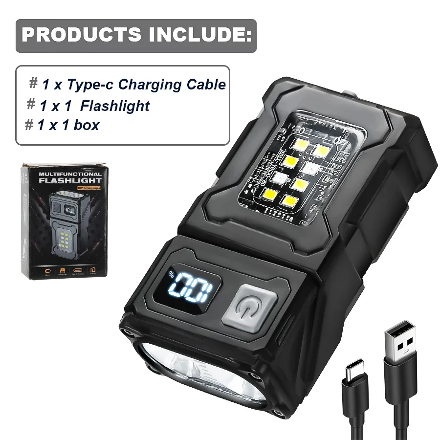 

Портативный USB фонарик кxk-1086 прозрачный 3Вт
