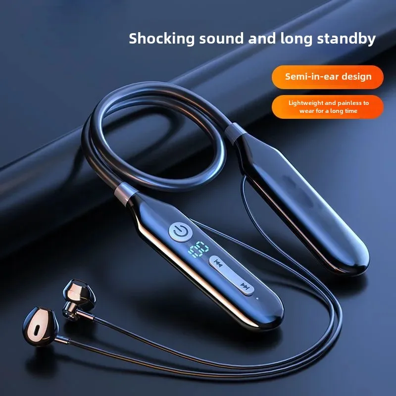 Новые спортивные Bluetooth-наушники с лямкой на шее и большой батареей длительный