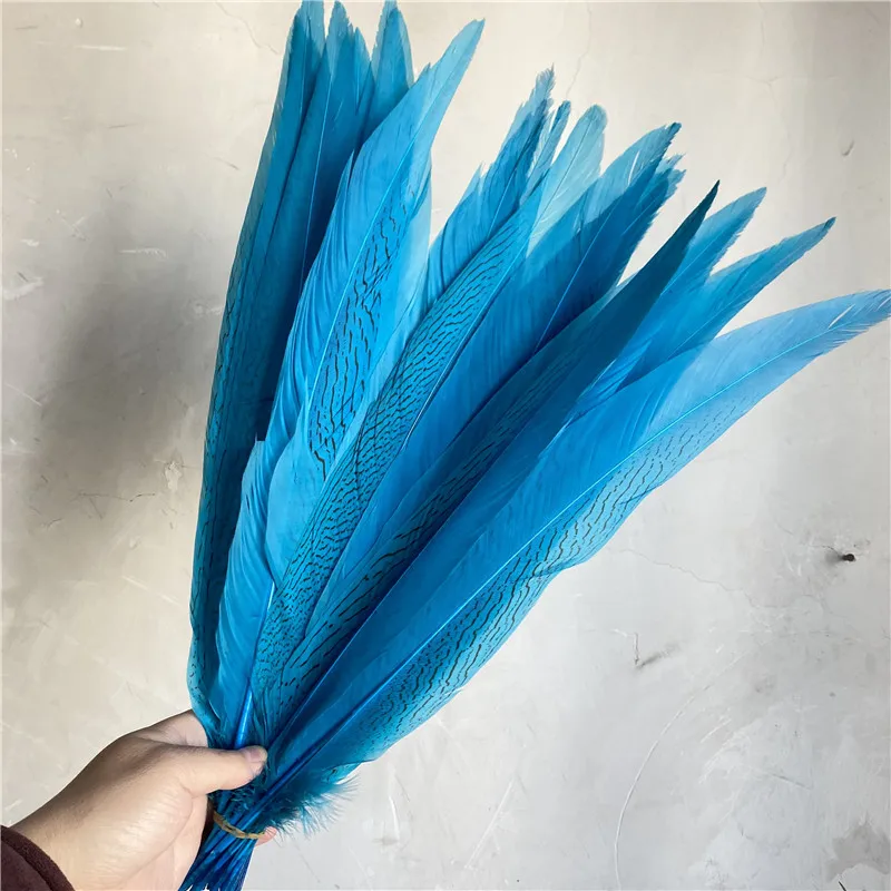 

Перья из голубого серебра 20 шт./лот, 20-22 дюйма, 50-55 см