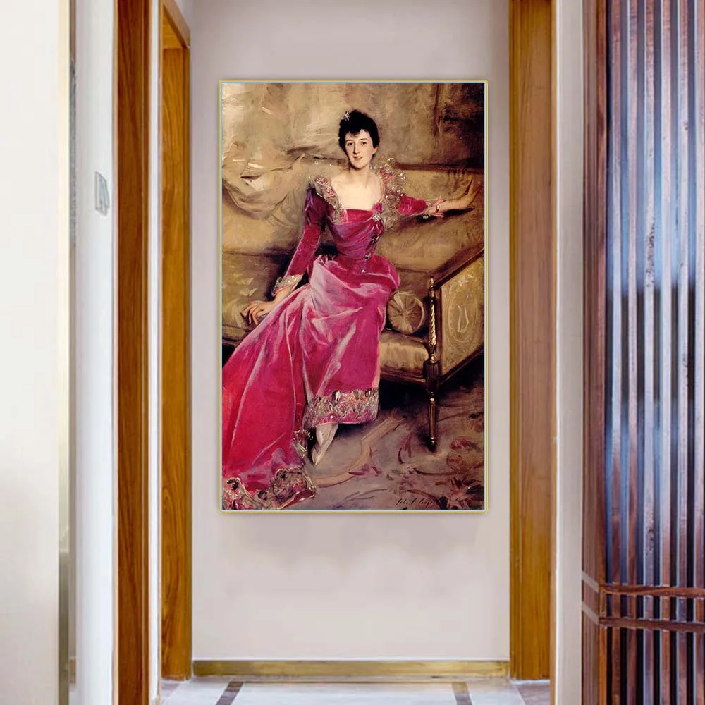 Картина маслом на холсте Джон певица арт миссис хуг-хэтбэтсли эстетичный постер