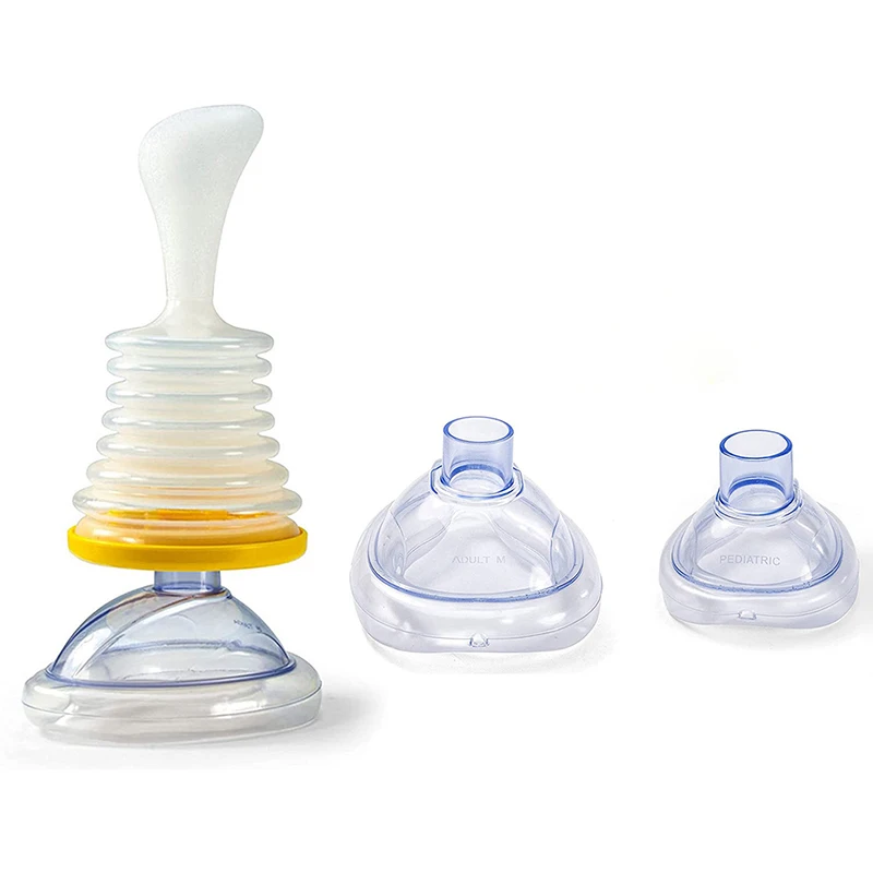 

Choking First Aid Mask Breathing Trainer Transparent First Aid Suffocation Rescue Device Travel Home CPR Kit