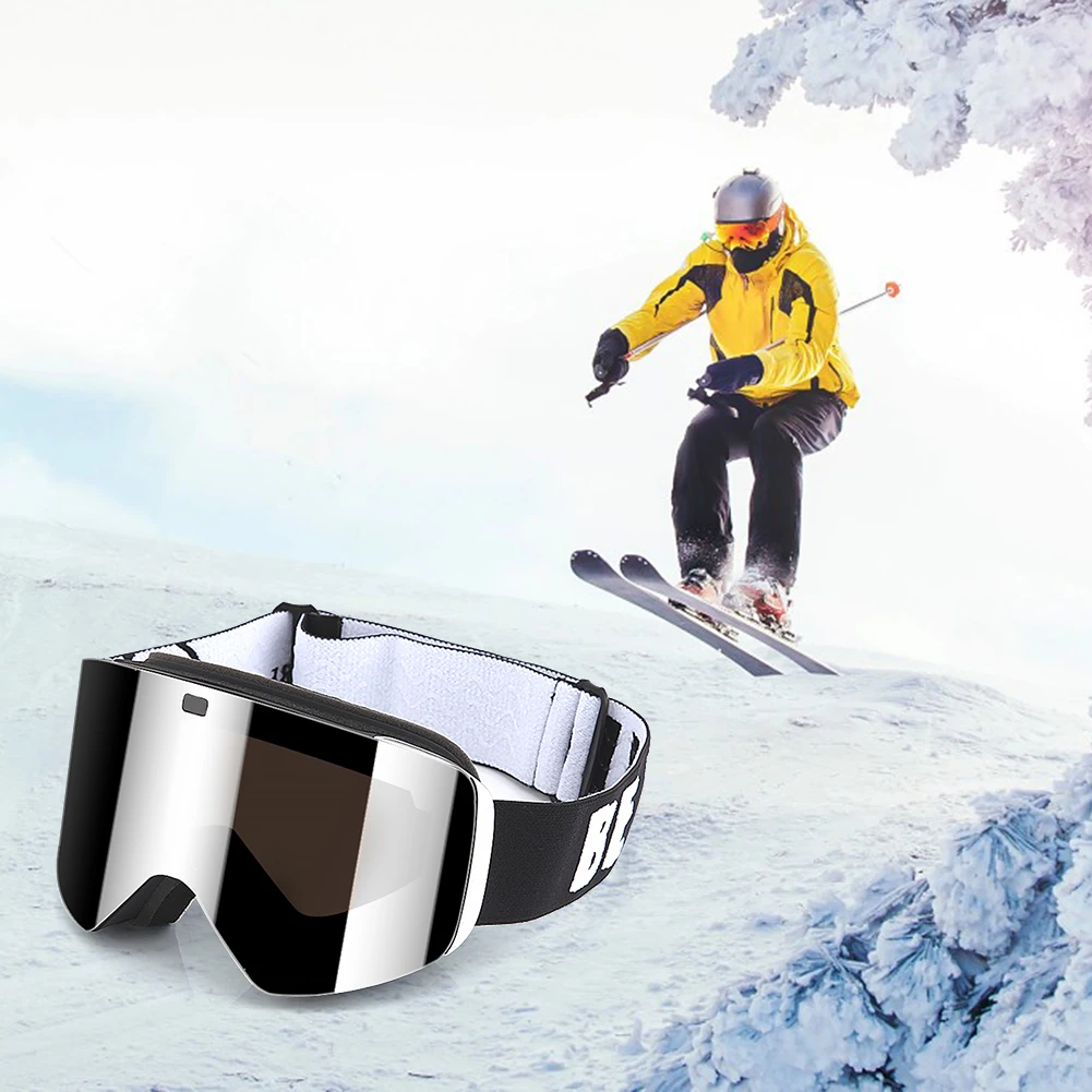 

Ski Goggles with Magnetic Double Layer Polarized Lens Skiing Anti-fog UV400 Snowboard Goggles Men Women Ski Glasses Eyewear
