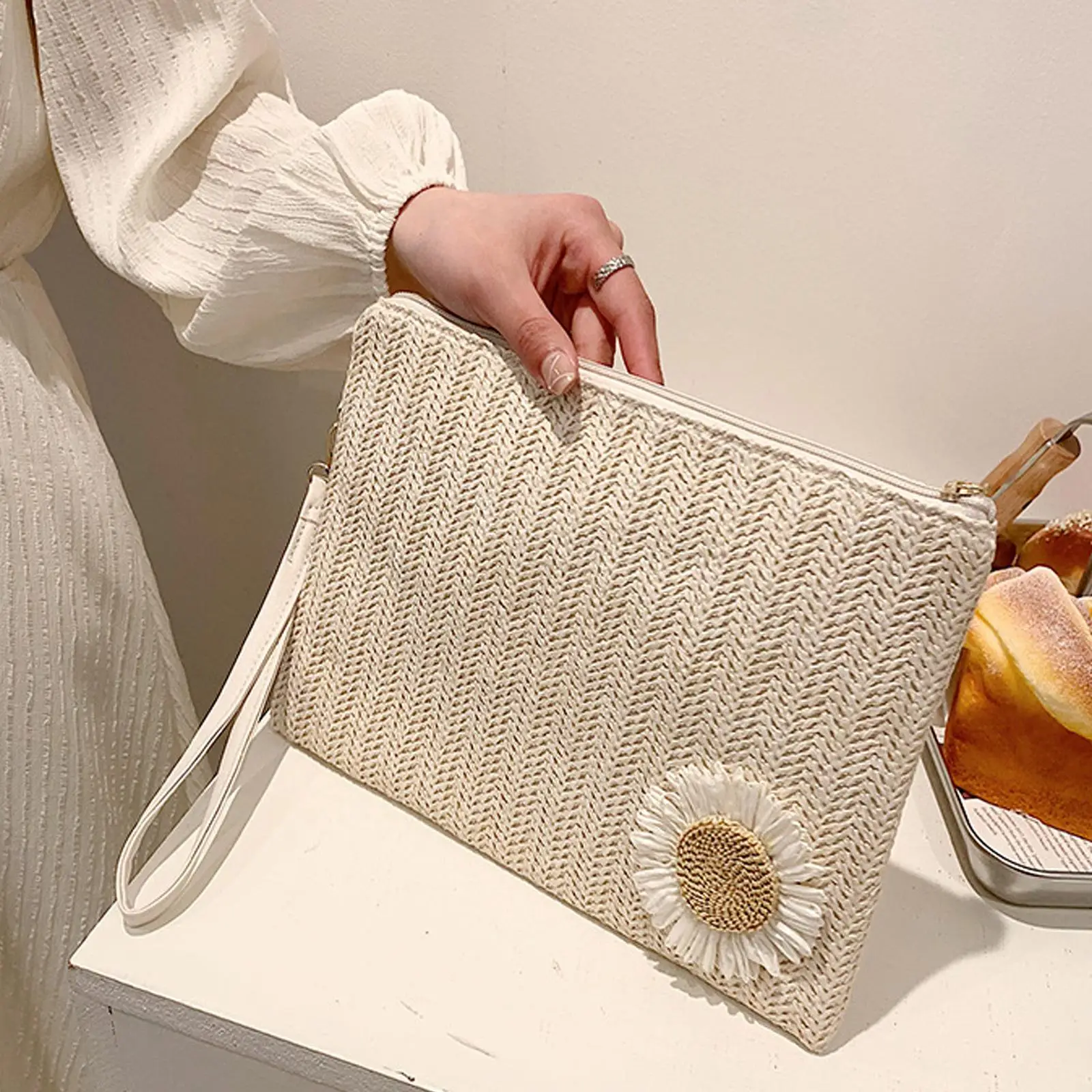 

Соломенный клатч с цветами, плетеная Сумка, модный Дамский клатч с ремешком на руку, клатч для телефона, соломенный тканый Кошелек для монет,...