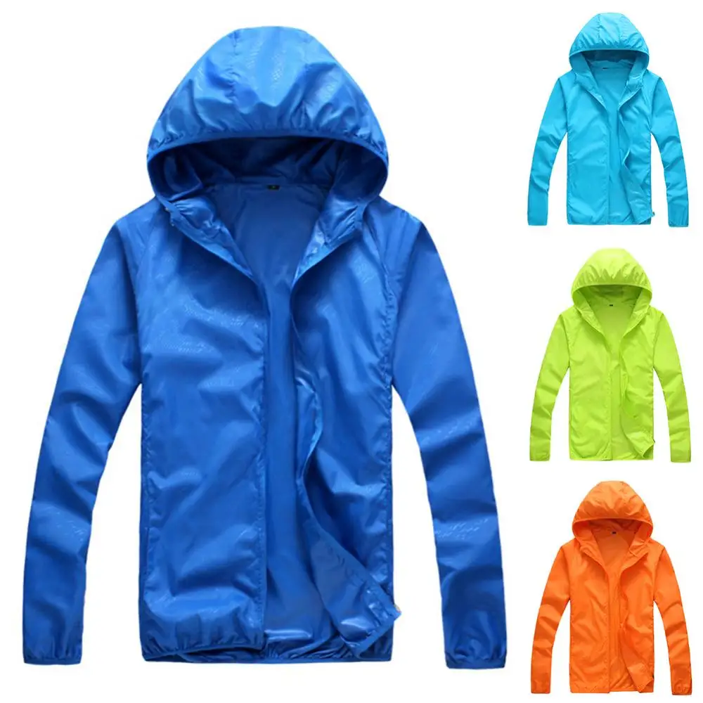 

Women Men Summer Long Sleeve Hooded Quick Dry Skin Sunscreen Coat Jacket UV Protection Windbreaker Waterproof Fishing Outwear