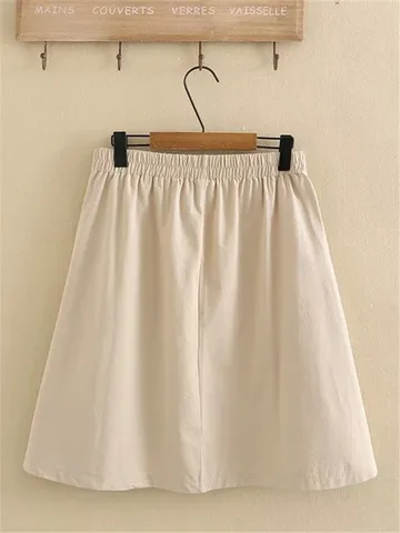 Plus Size Women's Clothing Short Skirt Double-Breasted Button Decoration Large Size Spring And Autumn No elasticity Mini   Skirt