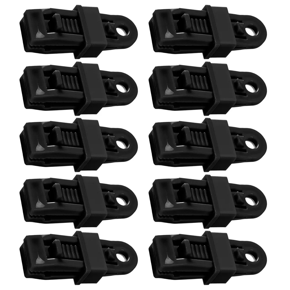 

10 Pcs Securing Clip Tarp Clips Camping Wind Rope Buckles Waterproof Tents Lock Grip Clamps Awning Nylon Plastic