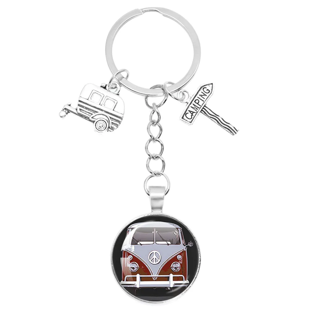 Женский винтажный брелок для ключей с подвеской в виде автобуса