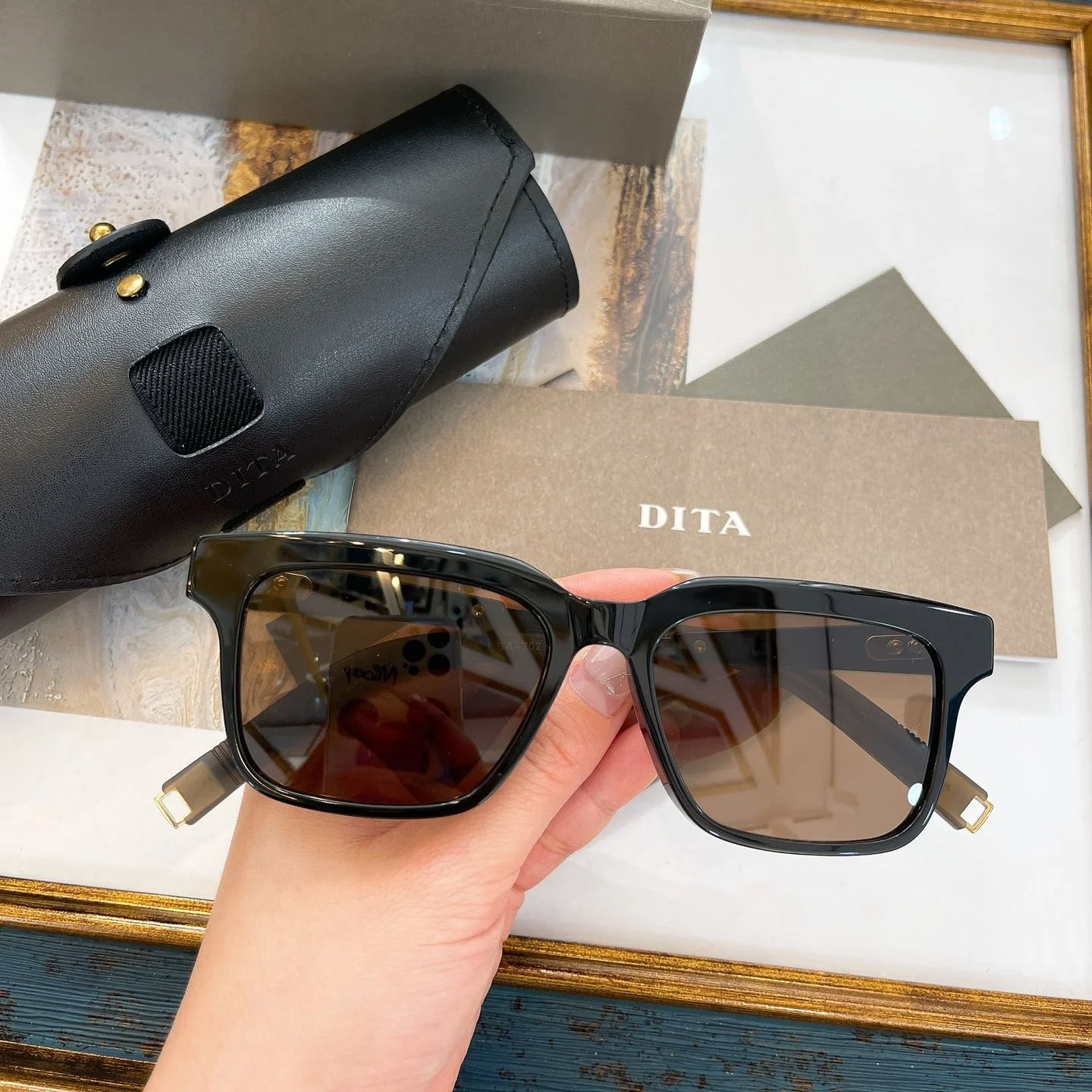 

Authentic DITA DLX702 Business Top Quality Popular Square Men Women Sun Glasses Stylish Retro Luxury Design Male Couple Eyewear