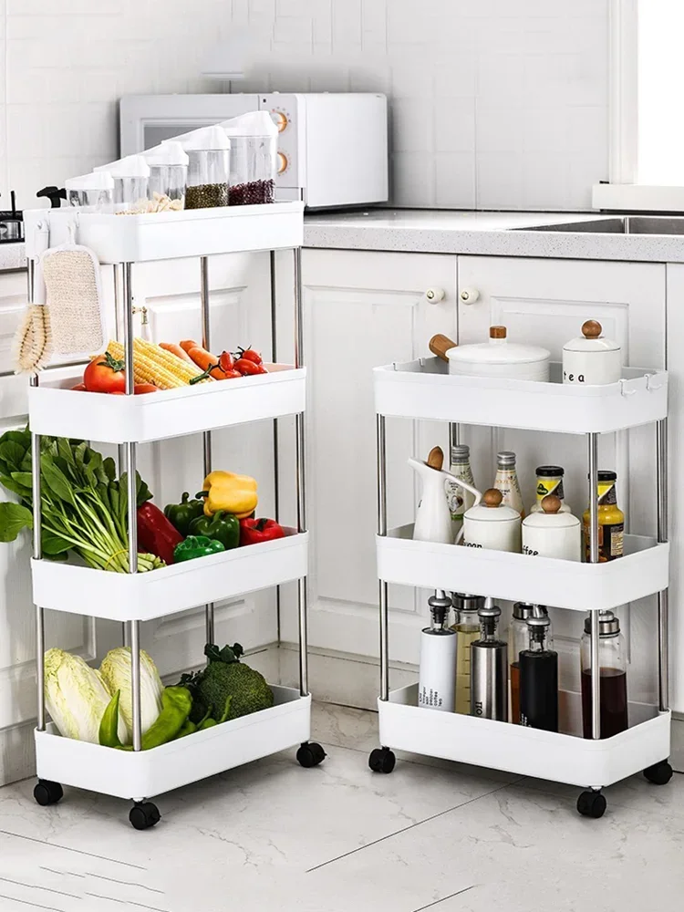 

Передвижная тележка, полка для хранения, передвижная полка, Многоуровневая тележка, держатели для всякой всячины, кухонные и ванные боковые Органайзеры