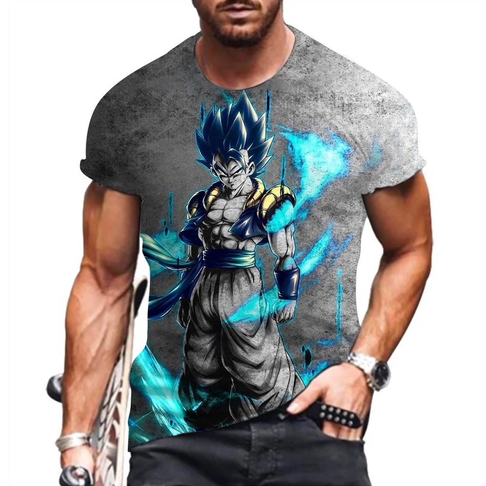 

Men's T-Shirt Goku Dragon Ball Z Vegeta 110-6XL Streetwear O-collar Y2K New Harajuku Trend Summer Oversized Tops Saiyan Cool