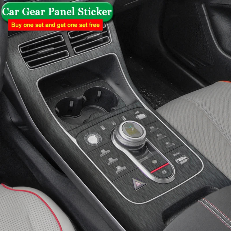 

For BYD Chazor DMi 2023 2024 Car Gear Panel Sticker Gear Box Protective Film Carbon Fiber Black Car Interior Sticker Accessories