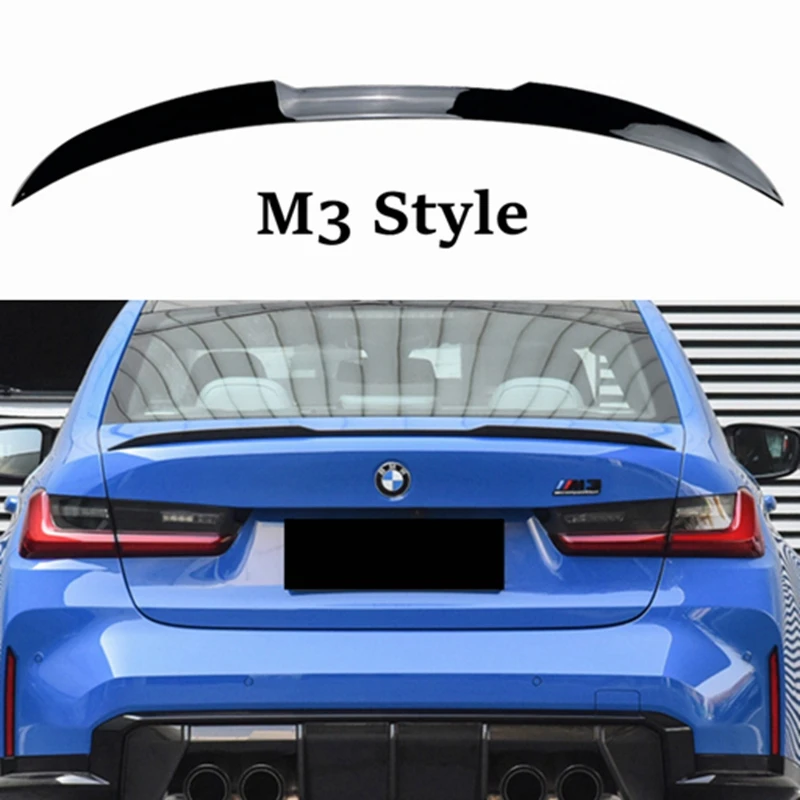 

FOR BMW 3 Series G20 G28&M3 G80 M3/M4/PSM/AC/MP Style ABS Glossy black Rear Spoiler Trunk wing 2019-2022