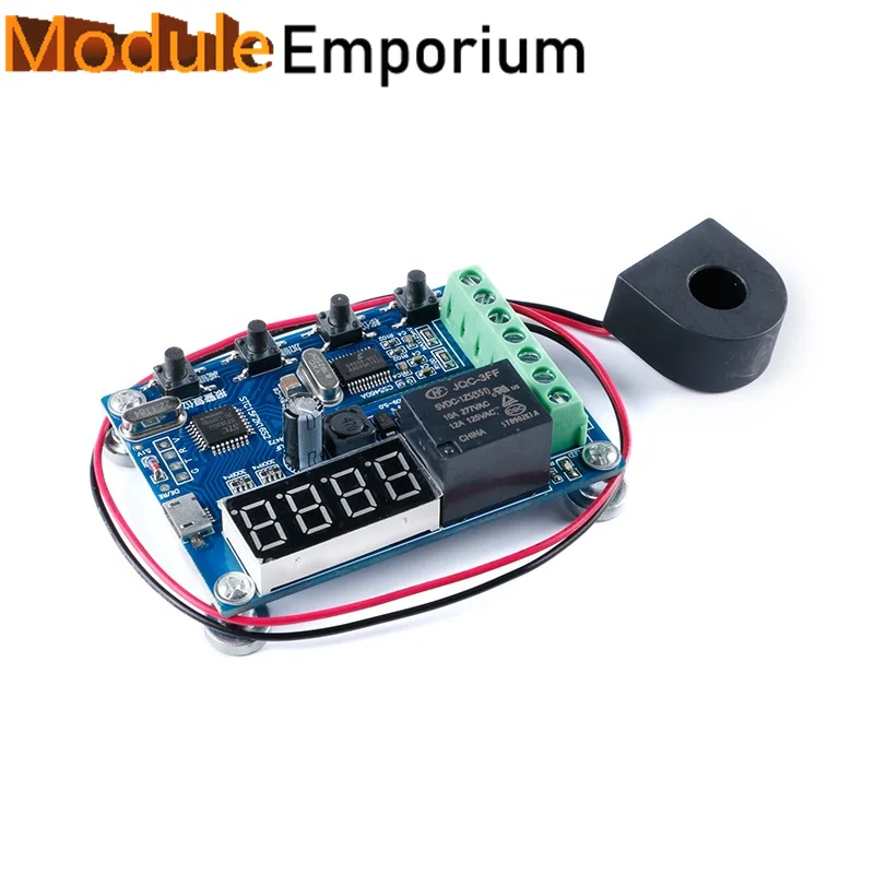 

Overcurrent Relay Module AC Current Detection Measurement Digital Display Overcurrent Protection TTL Output DC 12-24v