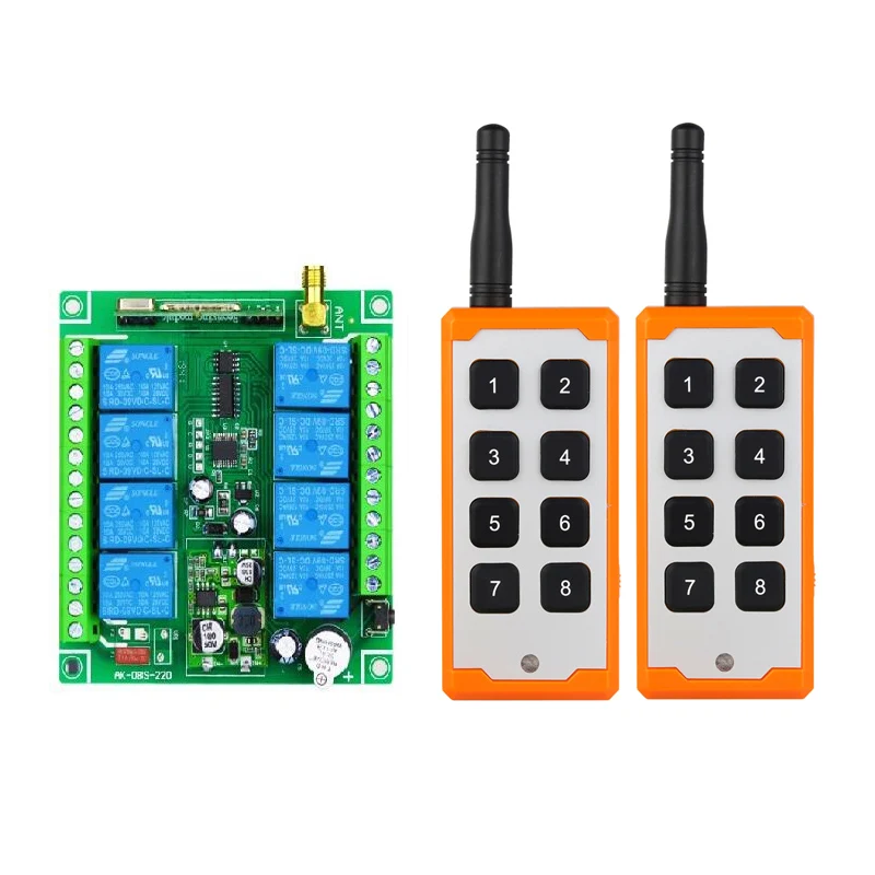 433 МГц DC 12 В 24 36 8-канальная радиочастотная беспроводная система дистанционного