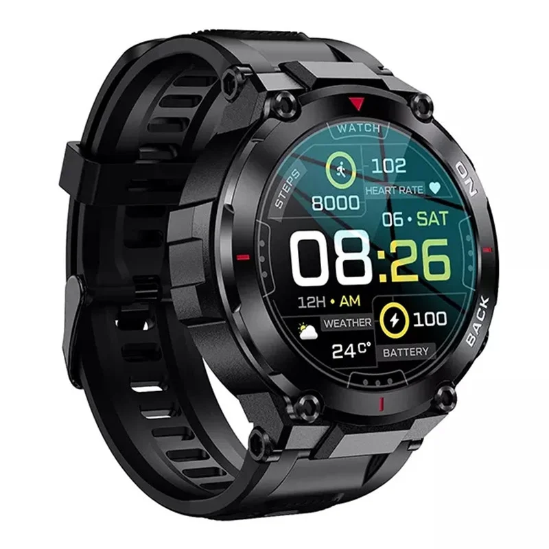 

Мужские Смарт-часы K37 GPS фитнес-трекер для занятий спортом на открытом воздухе браслет с большой батареей очень долгий режим ожидания монито...