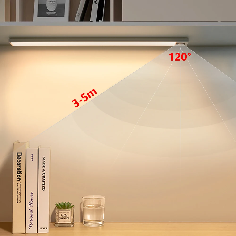 

LED Night Light USB Motion Sensor Cabinet Night Lights Wardrobe Lamp For Kitchen Bedroom Wardrobe Cabinet Lighting 20/30/40/60CM