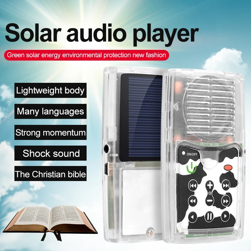 

V193Transparent Bible Audio Player for Prison Farm Free Built-in Multi-language Audio File