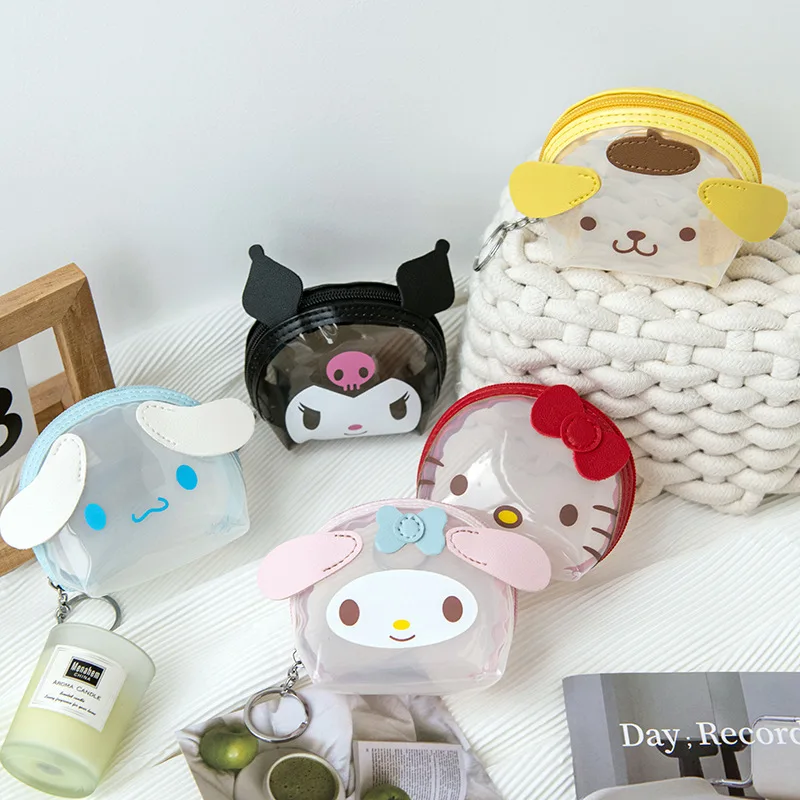 Прозрачный портативный кошелек Sanrio Hello Kitty My Melody Cinnamoroll студенческий Кошелек для