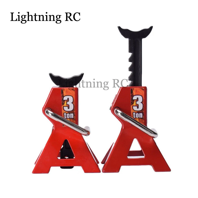 

2pcs Metal 6 Ton /3 Ton Scale Jack Stands Height Adjustable Repairing Tool For 1/10 RC Crawler Truck Trx-4 Trx4 Axial SCX10 y321