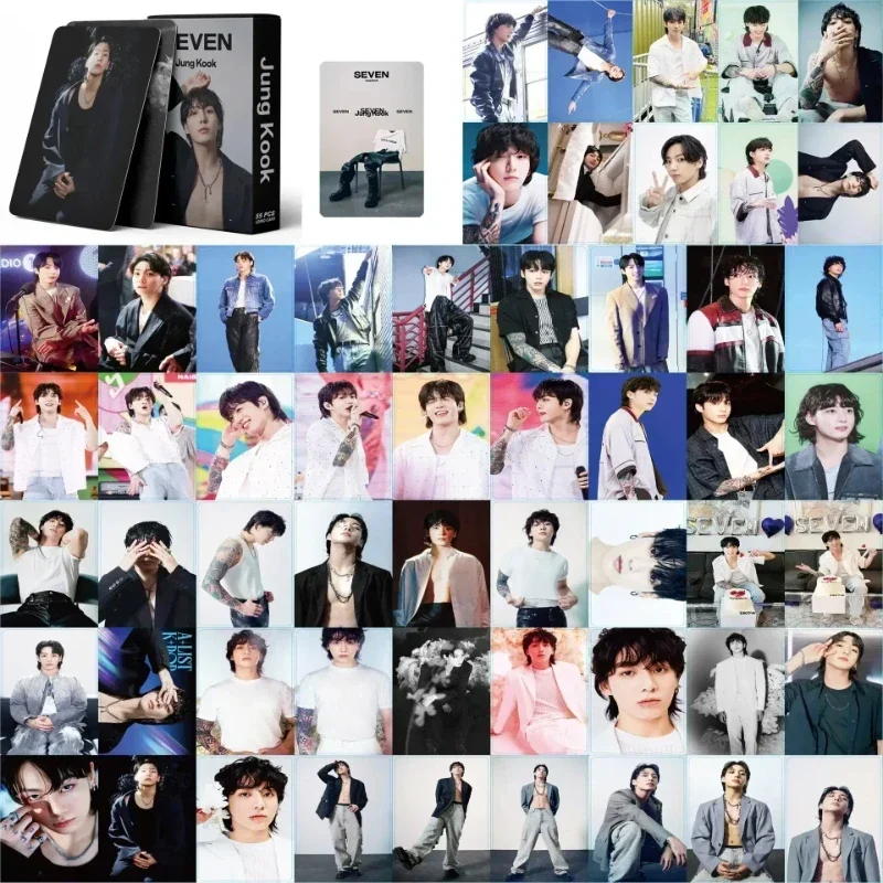 55 шт./компл. Kpop Idol JungKook карты фотокарточка новый альбом семь открыток коллекция