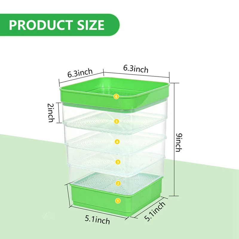 2 комплекта для проращивания семян фасоли лоток выращивания микрозеленых