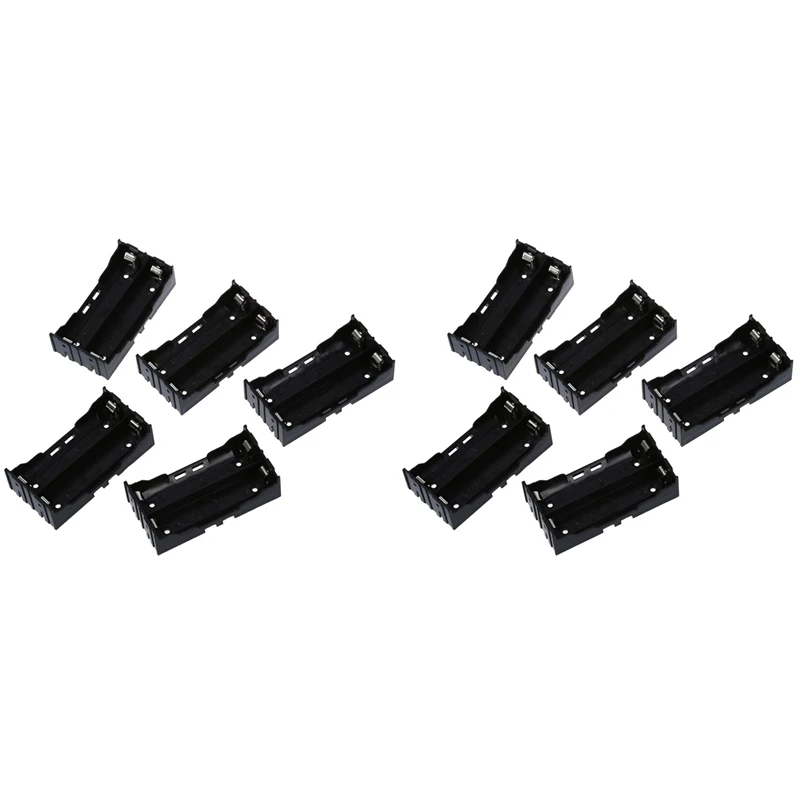 

10 шт., черные пластиковые Аккумуляторы 2X3,7 в 18650, 4 контакта