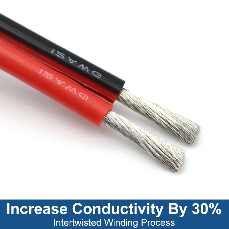 Мягкий силиконовый кабель 2 контакта 5 м оловянный медный двухпроводный 20 18 16 14 12 10