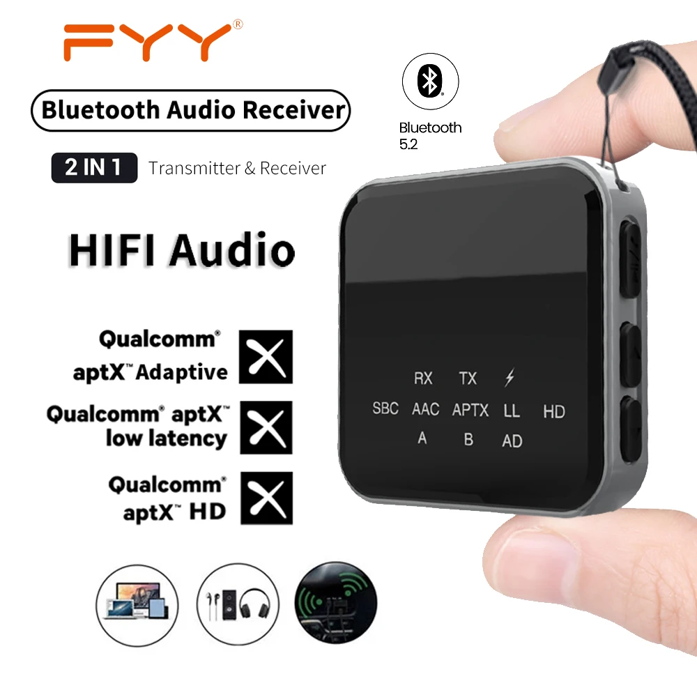 Новый передатчик 2 в 1 HiFi Bluetooth 5 aptX HD беспроводной приемник 3 мм AUX оптический AptX LL