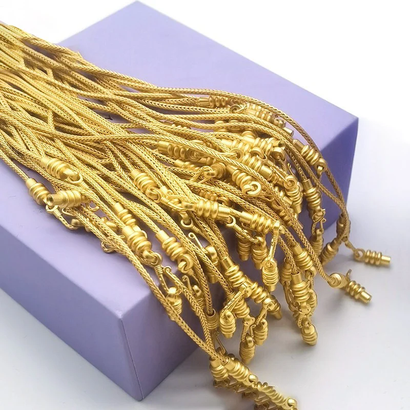 

Ancient En Snake Bone Chain Versatile Universal Copper Plating Copy 100% Real Gold 24k Diy Bracelet Buckle Can Twist Open the