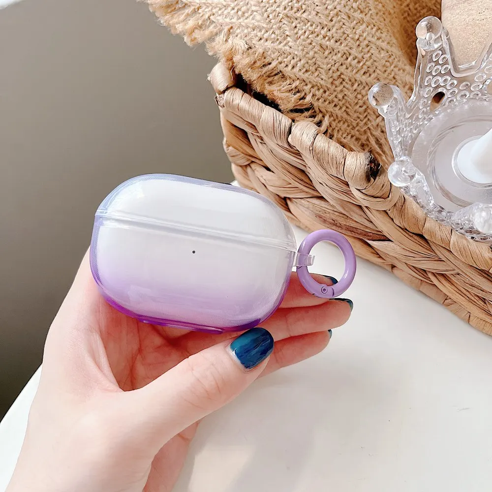 

Transparent Gradient Color Earphone Case For Xiaomi Redmi Buds 4 Pro TWS Wireless Earphone Cover Buds4 Headset Soft TPU Box