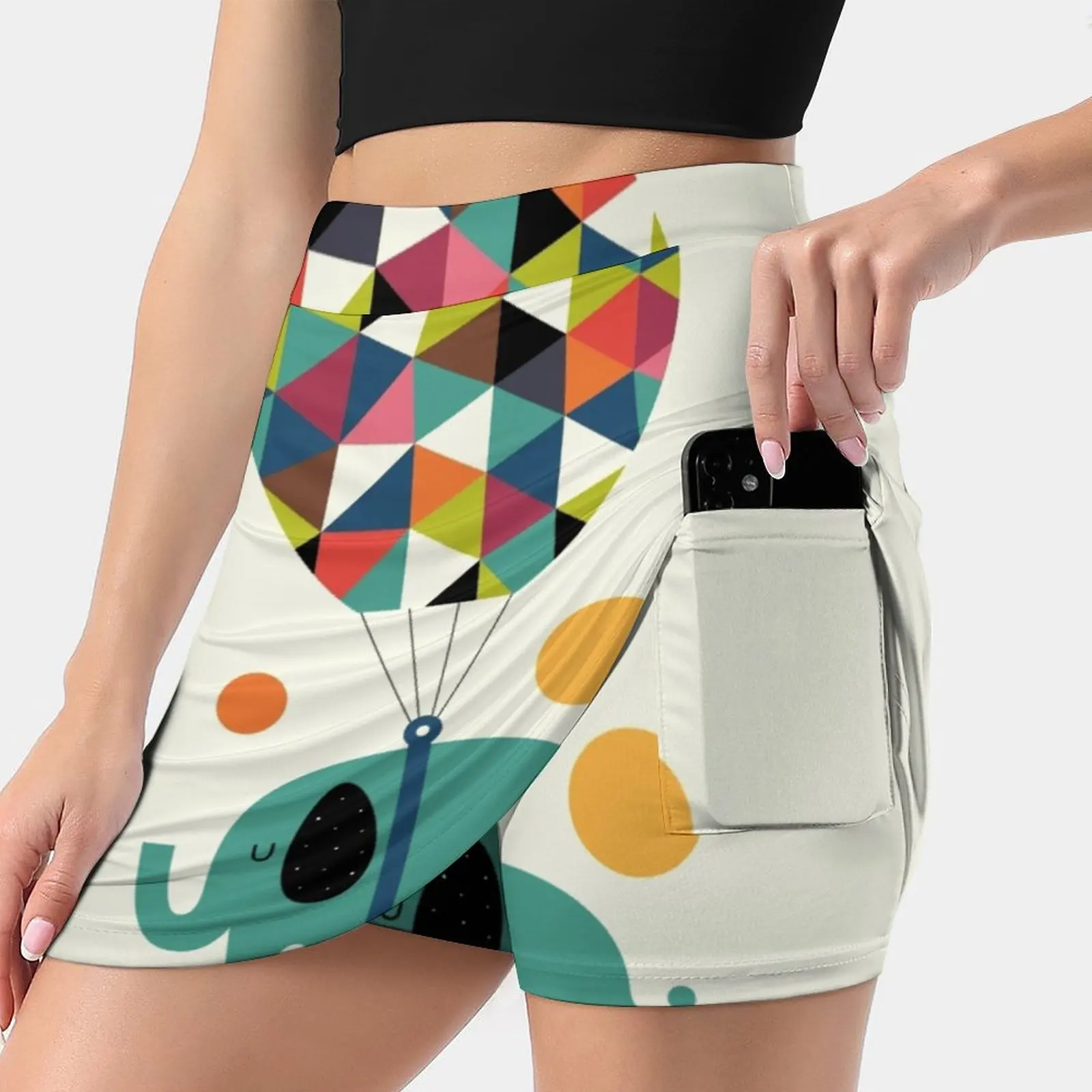 

Юбка женская спортивная с карманами, модная большая юбка для тенниса, гольфа, бега, изучение воздушных шаров