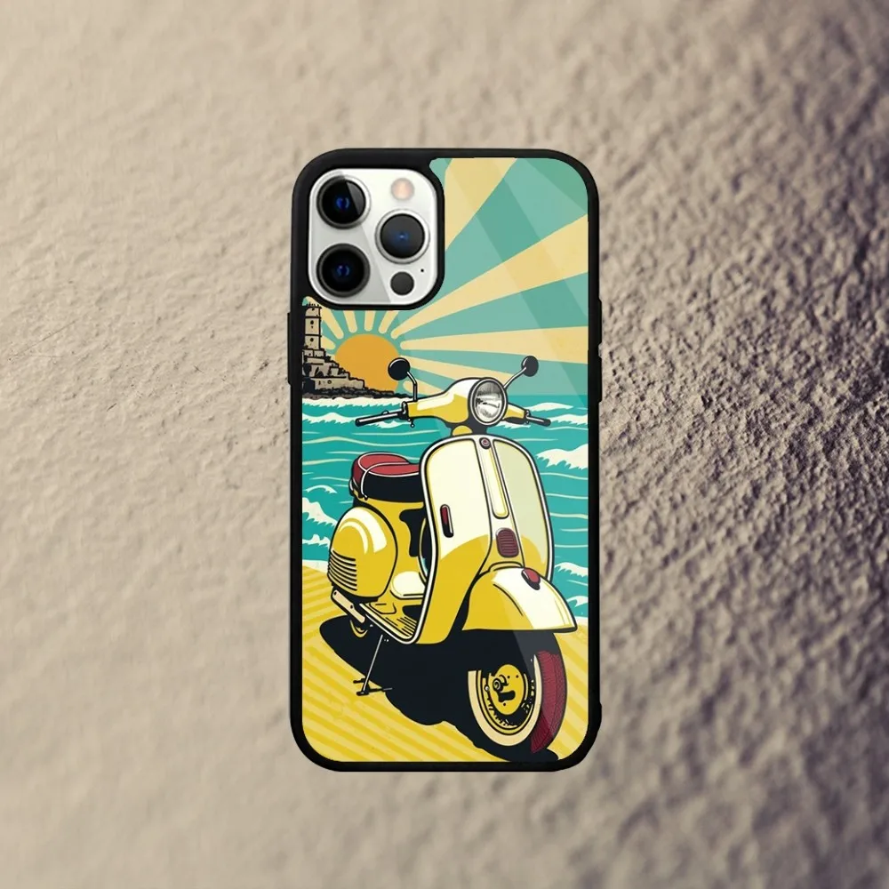 Чехол для телефона V-Vespa S-skoter iPhone 15 14 13 12 11 Plus Pro Max Mini Magsafe с магнитной беспроводной