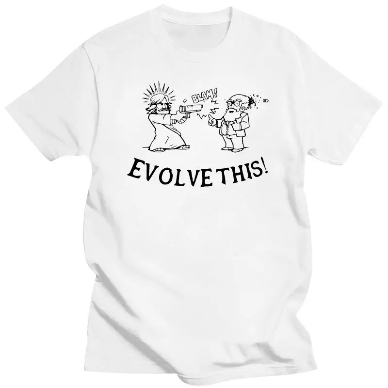 Mens Clothing Evolve This T-Shirt Darwin Jesus Paul The Alien Simon Pegg Nick Frost Fun Cult