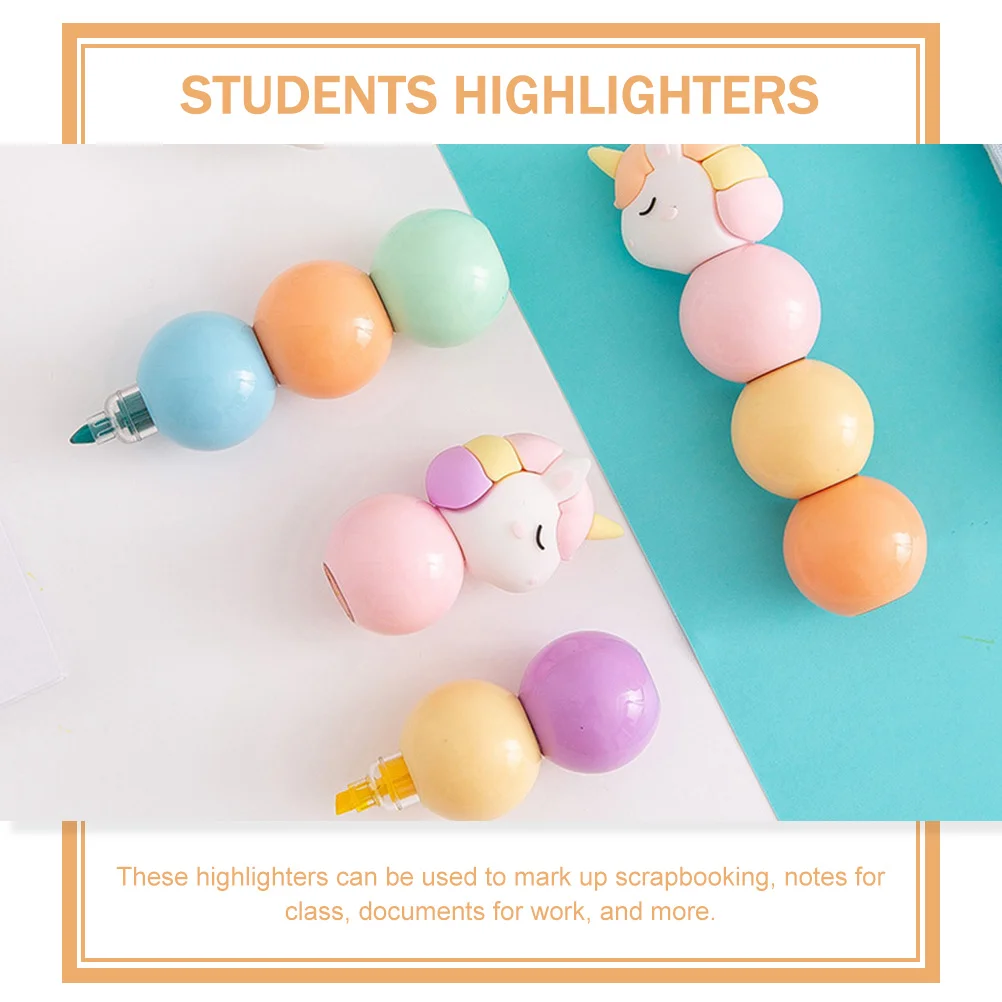 Цветные маркеры для детей Радужный хайлайтер портативные ручки студентов