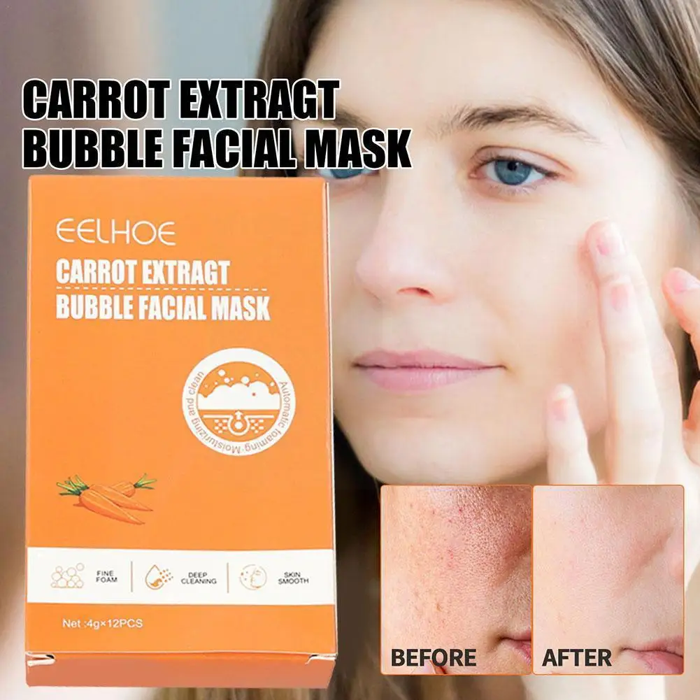 

Carrot Bubble Face Mask Facial Deep Cleaning Face Care Long Lasting Deep Cleaning Face Mask Moisturizing Products for Women I5X3
